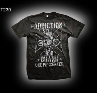 ФУТБОЛКИ толстовки шлемы кошельки ДЛЯ БАЙКЕРОВ ADDICTION оптом из тайланда, байкерские женские футболки и платья оптом